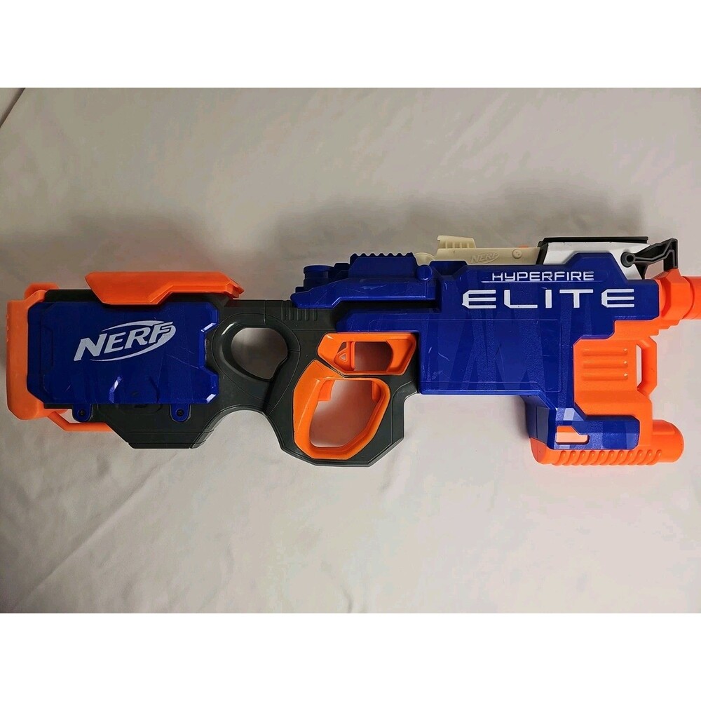 Nerf Dart Hyperfire Elite Motorized Foam Dart Blaster Blue Silver parts Only